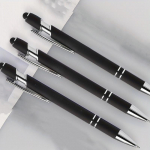 3/5/10 tk must pastapliiats, 2-in-1, sisset&otilde;mmatav pastapliiats koos pliiatsi otsaga, metallist puutetundliku pliiatsiga pliiats, 1,0 mm must tint 3 pcs must