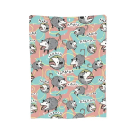 Opossum Screm tekk Pehme soe flanell tekk Pehm voodi jaoks Elutoa Piknikureisi kodudiivan 75x100cm 30x40in