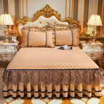 Pitsist tepitud kivist sametvoodi seelik voodikate &Uuml;heosaline kahekordne paks libisemiskindel voodikate kaitse&uuml;mbris 1,8 M 150cmx200cm 1pcs