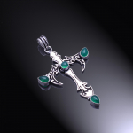 Natural Green Onyx Gemstone Handmade 925 Sterling Silver Pendant 2.50 n8e99