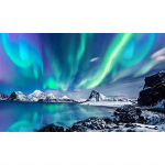 HuaCan Teemantmaal Lnadscape Full Round AB Puur Aurora Maalid Mosaiik Pilt Rhinestone Tikand Kunst K&auml;sit&ouml;&ouml; Kodu seinakaunistus 30x50cm 30x50cm