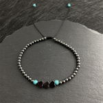 Uus s&otilde;brap&auml;eva armastuse k&auml;ev&otilde;ru 3 mm obsidiaanist k&auml;sitsi kootud naiste k&auml;ev&otilde;ru, lihtsas stiilis looduslikust kivist k&auml;ev&otilde;ru