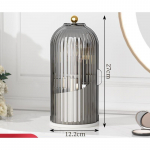 360&deg; p&ouml;&ouml;rlev kaanega meigipintslihoidja Luksuslik kosmeetikavahend huulepulga-kulmupliiatsihoidja lauv&auml;rvide hoiukarp must