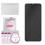 apgo Privacy Matte Hybrid protective glass compatible with Kruger&Matz Flow 9, flexible nano glass, great replacement for tempered glass, scratch-resi