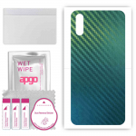 apgo Protective Skin Sticker for the back compatible with TP-Link Neffos C9s, Wrap Film, Foil, Vinyl - Pattern Carbon Chameleon CAKA1