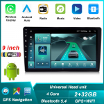 9-tolline universaalne Android-raadio Auto Android-m&auml;ngija autom&auml;ngija tugi Peeglilingi tagantvaade WIFI GPS BT FM rooliratta juhtimine 9''-2+32cp