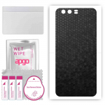 apgo Protective Skin Sticker for the back compatible with Huawei P10 Plus, Wrap Film, Foil, Vinyl - Pattern Black Honeycomb
