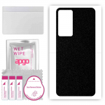 apgo Protective Skin Sticker for the back compatible with Oppo Reno8 Lite 5G, Wrap Film, Foil, Vinyl - Pattern Matte Black