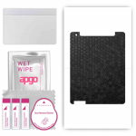 apgo skin sticker film foil vinyl for the BACK compatible with Apple iPad 3 Wi-Fi, scratch-resistant, easy to install - Black Honeycomb