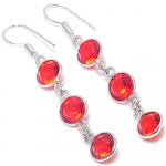Natural Mozambique Garnet Gemstone 925 Sterling Silver Earring 2.29 n3k96