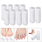 10 Pack Toe Caps Sleeve Protectors with Gel , Corn, Callus and Blister Development between Toes Clear