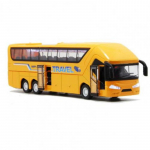 1/50 Die-Cast City reisibussi roheline v&auml;rv tagasit&otilde;mmatav helivalgus 1/50-Size:21*4.5*6cm kollane