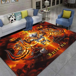 M-MotorHead Band Prinditud vaip Elutuba Magamistuba Moodne ja ilus libisemisvastane vaibafotograafia rekvisiidid s&uuml;nnip&auml;evakingitus 230cm by 160cm