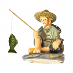 Fisherman Miniatuurne kujuke mikromaastiku kujundus Akvaariumi ornament terraariumi nukumaja