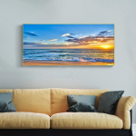Moodne mere&auml;&auml;rne sinine taevas ja valged pilved maastiku &otilde;lil&otilde;uendimaal kodu elutoa taust dekoratiivmaal raamita plakatimaal 20x40cm no frame sinine