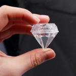 10 tk/komplekt plastist l&auml;bipaistev teemantkreemikast kaasaskantav reisikreempudel Naiste ehete hoiustamine DIY kristallhelmestega karbid 10pcs
