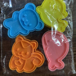 4 tk/komplekt Cartoon Animal riisipalli vorm, Creative Kitchen majapidamises kasutatavad k&uuml;psisevormid, armsad tuulek&uuml;psisevormid