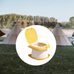 Baby Potty Chair Cartoon Toilet Nonslip Easy to Clean Lovely Portable Child for Park Outdoor oranž