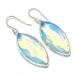 Milky Opal Gemstone Handmade 925 Sterling Silver Jewelry Earring 2.29 l2g97