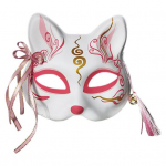Anime Fox Masque Jaapani stiilis ainulaadne k&auml;sitsi valmistatud n&auml;omask Halloweeni maskeraadipidudeks
