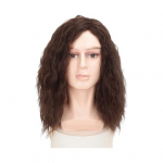 Meeste parukad peakatted lokkis blondid vintage &otilde;lgade pikkusega n&auml;gusad maisipermi keemilisest kiust t&auml;ispeakomplekt pehmed looduslikud juuksepikendused tumepruun v&auml;rv