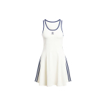Adidas Originals Tanki kleit klassikaliste 3 triibu ja v&auml;rviplokkidega &Uuml;mmarguse kaelusega Varrukateta Naiste kleit Valge IR7468 M white