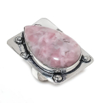 Natural Lepidolite Gemstone 925 Sterling Silver Jewelry Ring Size 6 q2y59