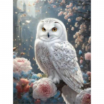 Isetehtud teemantmaal &ouml;&ouml;kull ristpistes komplekt mosaiikkunst teemantmaal t&auml;isring/ruudukujuline teemant kodukaunistus Round 30x40cm