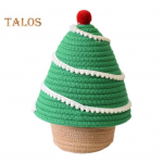 Kootud j&otilde;ulukorv kaanega Lumememme j&otilde;ulupuu hoiukast J&otilde;ulukinkekonteiner suupistete m&auml;nguasjade jaoks Elutoad K&ouml;&ouml;k Vannitoa sisustus punane