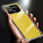 Paksendatud turvapadja p&otilde;rutuskindel l&auml;bipaistev pehme TPU telefoni&uuml;mbris Xiaomi Poco C40 &uuml;mbrisele l&auml;bipaistev tagakaas poco c 40 funda &uuml;mbristele for Xiaomi Poco C40 puhas