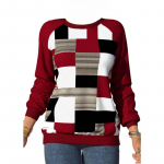 Naiste moe vabaaja kevads&uuml;gisene pikkade varrukatega O-kaelusega pulloverid ja pikad varrukad S sinine