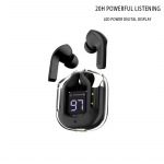 Bluetooth 5.3 juhtmevabad k&otilde;rvaklapid l&auml;bipaistev laadimis&uuml;mbris k&otilde;rvaklapid veekindlad spordimuusika k&otilde;rvaklapid m&uuml;rasummutavad HiFi stereopeakomplektid must