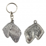 Black Russian Terrier, Chornyi Terrier - Silver-plated pendant with a dog in a decorative box, handbag decoration, backpack pendant by Art-Dog brand