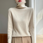 Naiste ka&scaron;miirist sviiter Qinghe ka&scaron;miir 30% ka&scaron;miir 70% vill s&uuml;gis-talvine ka&scaron;miir pullover pehme ja soe XXL beež