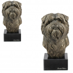Affenpinscher, Affen, Affie - Dog statue, bust on stone base, sculpture, trophy for dog show by Art-Dog brand