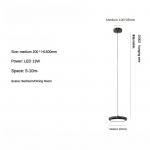 Moodne 1/3 peaga rippvalgusti lael&uuml;htrid rauast rippvalgustid k&ouml;&ouml;ki magamistuppa restorani kodubaari rippvalgustid 3 Headlight must