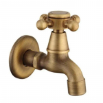 Antiikne pesusegisti, pikk tila t&auml;ismessingist pesumasina kraanid vask retro klassikaline seinale kinnitatav mopiga basseinisegisti