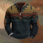 Meeste Retro Casual gradienttr&uuml;kiga kampsun XL