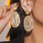 Uued S&auml;ravad Rhinestone Liialdatud &Uuml;mmargused Suured K&otilde;rvar&otilde;ngad K&otilde;rge Klassi Luksustunnetusega K&otilde;rvar&otilde;ngad Naiste K&otilde;rvar&otilde;ngad 1 Paar