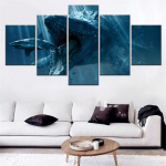 Jurassic Worldi tapeet kodukaunistuseks, l&otilde;uendile, seinale, filmidele, plakatile, moodulpildile, seinamaalingule, elutoale, 5 tk, raamita 20x35cm*2 20x45cm*2 20x55cm*1 No Frame
