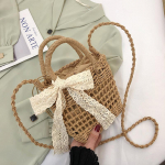 Lilletikandid vibudekooriga &otilde;lgkott, kootud &otilde;&otilde;nsa &otilde;lakott, puhkuse rannakott, suvine p&otilde;ikkott k&auml;ekott 18x8x15cm