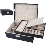 Pu suur loominguline ehtekarp naiste t&uuml;drukutele, kahekihiline lukustatav must