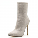 S&auml;delevad kristall-strassid naiste pahkluusaapad k&otilde;rge kontsaga Bota lukuga disainersaapad naistele terava ninaga seksikad moodsad botiljonid 35