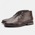Meeste Klassikalised Retro Nahast Chukka / Murusaapad Meeste Mood Pahkluusaapad Meeste Paeltega L&uuml;hikesed K&otilde;rbesaapad K&otilde;rge S&auml;&auml;rega Kingad 44 pruun