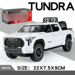 Suur 1/24 Toyota Tundra maasturi mudelauto Valatud miniatuurne metallauto Maastikus&otilde;idukite kollektsioon Heli ja valgus Laste m&auml;nguasi Lastele valge