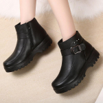 Suured 36-41 Naiste Talvised Paksud Pl&uuml;&uuml;sist Soojad Lumesaapad 2025 Uued Massiivsed L&uuml;hikesed Saapad Veekindlad Libisemiskindlad Platvorm Ema Kingad 36 must