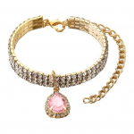 S&auml;delev kivikivist lemmiklooma kaelakee Reguleeritav stiilne ripats Ehted Kassidele Koertele Kaelakee Lemmikloomatarbed valge