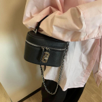 Uus mood Naiste &otilde;lakotid Mini lukuga pandlaga Ruudukujuline kott Kettkott Vabaaja mitmek&uuml;lgne Crossbody kott Huulepulgakotid K&auml;ekott black