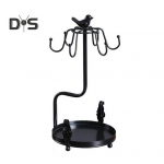 Tassihoidja 6 konksuga tassi ja alustassiga kuvatava alusega tassihoidik koos mahuka alusega kohvitasside jaoks Teetasside loominguline sisekujundus ja korraldaja must