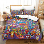 3D Prindi Super Zings Voodipesu Komplekt Poistele T&uuml;drukutele &Uuml;heinimese Queen King Suuruses Tekikott Padjap&uuml;&uuml;r Voodi poisid T&auml;iskasvanud Kodu Tekstiilextile EU Single 135x200cm